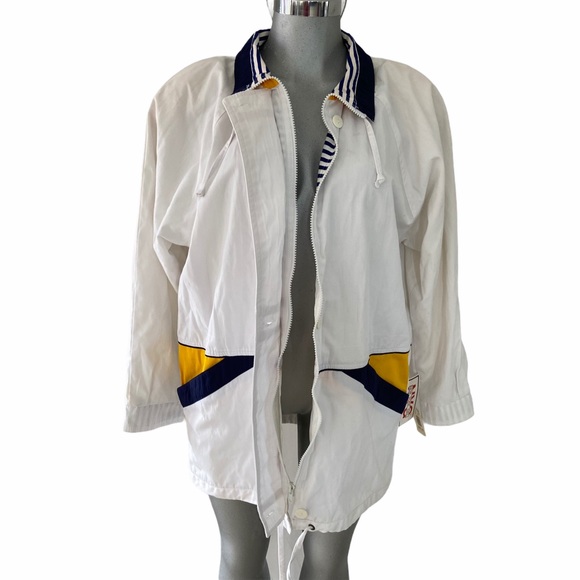 Vintage Jacket Windbreaker Casual Preppy Long Zipper & Buttons 90’s Y2K  Classic - Picture 12 of 12